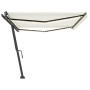 Manual retractable awning with cream LED light 500x350 cm by , Awnings - Ref: Foro24-3069862, Price: 625,21 €, Discount: %