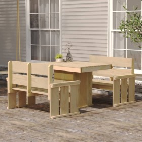 Garten-Essgruppe 3-teilig aus imprägniertem Kiefernholz von , Gartensets - Ref: Foro24-3096611, Preis: 362,27 €, Rabatt: %