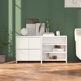 Zweiteiliges Sideboard aus weißem Sperrholz von , Sideboards - Ref: Foro24-3098081, Preis: 144,29 €, Rabatt: %