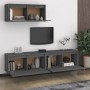 TV-Möbel 3-teilig aus massivem grauem Kiefernholz von , TV-Möbel - Ref: Foro24-3100136, Preis: 161,69 €, Rabatt: %