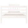 Estructura de cama madera maciza blanca 100x200 cm de , Camas y somieres - Ref: Foro24-3100645, Precio: 132,31 €, Descuento: %