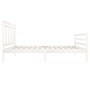 Estructura de cama madera maciza blanca 100x200 cm de , Camas y somieres - Ref: Foro24-3100645, Precio: 132,31 €, Descuento: %