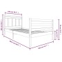 Estructura de cama madera maciza blanca 100x200 cm de , Camas y somieres - Ref: Foro24-3100645, Precio: 132,31 €, Descuento: %