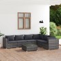 7-piece garden furniture set and gray synthetic rattan cushions by , Garden sets - Ref: Foro24-3101733, Price: 813,54 €, Disc...