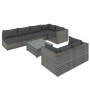 Set de muebles de jardín 8 pzas y cojines ratán sintético gris de , Conjuntos de jardín - Ref: Foro24-3102469, Precio: 868,62...