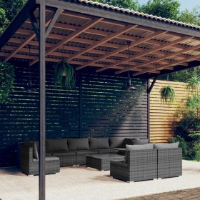 10-piece garden furniture set and gray synthetic rattan cushions by , Garden sets - Ref: Foro24-3102573, Price: 1,00 €, Disco...