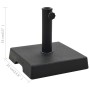 Square black polyresin parasol base 8 kg by vidaXL, Umbrella bases - Ref: Foro24-45206, Price: 32,99 €, Discount: %