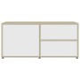 Mueble para TV madera contrachapada blanco y roble 80x34x36 cm de , Muebles TV - Ref: Foro24-801855, Precio: 50,67 €, Descuen...