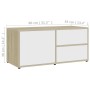 Mueble para TV madera contrachapada blanco y roble 80x34x36 cm de , Muebles TV - Ref: Foro24-801855, Precio: 50,67 €, Descuen...