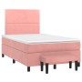 Box spring bed with pink velvet mattress 120x200 cm by , Beds and slatted bases - Ref: Foro24-3137778, Price: 464,74 €, Disco...