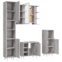 Set de armario de baño 4 pzas madera contrachapada gris sonoma de , Muebles de baño - Ref: Foro24-3187613, Precio: 263,42 €, ...