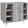 Set de armario de baño 4 pzas madera contrachapada gris sonoma de , Muebles de baño - Ref: Foro24-3187613, Precio: 263,42 €, ...