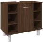 Bathroom furniture set 3 pieces brown oak plywood by , Bathroom furniture - Ref: Foro24-3187611, Price: 161,99 €, Discount: %