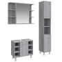 Sonoma gray plywood 3-piece bathroom furniture set by , Bathroom furniture - Ref: Foro24-3187607, Price: 212,55 €, Discount: %