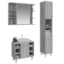 Sonoma gray plywood 3-piece bathroom furniture set by , Bathroom furniture - Ref: Foro24-3187607, Price: 212,55 €, Discount: %