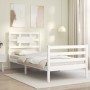 Estructura de cama con cabecero madera maciza blanco 100x200 cm de , Camas y somieres - Ref: Foro24-3194432, Precio: 119,81 €...