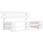 4-piece pallet furniture and white impregnated pine wood cushions by , Garden sets - Ref: Foro24-3066719, Price: 380,57 €, Di...