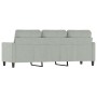 Sofá de 3 plazas terciopelo gris claro 180 cm de , Sofás - Ref: Foro24-359209, Precio: 301,90 €, Descuento: %