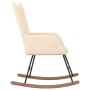 Silla mecedora con reposapiés tela color crema de , Mecedoras - Ref: Foro24-327624, Precio: 137,01 €, Descuento: %