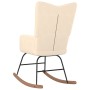 Silla mecedora con reposapiés tela color crema de , Mecedoras - Ref: Foro24-327624, Precio: 137,01 €, Descuento: %