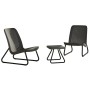 Keter Rio 3-piece garden furniture set in graphite color by , Garden sets - Ref: Foro24-405984, Price: 219,81 €, Discount: %