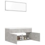 Badezimmermöbel-Set aus betongrauem Holzwerkstoff von , Badezimmermöbel - Ref: Foro24-3070896, Preis: 301,46 €, Rabatt: %