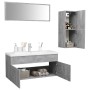 Juego de muebles de baño madera de ingeniería gris hormigón de , Muebles de baño - Ref: Foro24-3071031, Precio: 104,96 €, Des...