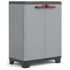 Keter Stilo gray and black low storage cabinet 90 cm by , Lockers and storage cabinets - Ref: Foro24-434769, Price: 84,16 €, ...