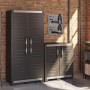 Keter Garage XL niedriger Lagerschrank schwarz und silber 99 cm von , Schließfächer und Lagerschränke - Ref: Foro24-434762, P...