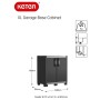 Keter Garage XL niedriger Lagerschrank schwarz und silber 99 cm von , Schließfächer und Lagerschränke - Ref: Foro24-434762, P...