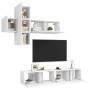 7-teiliges TV-Wohnzimmermöbelset aus weißem Holzwerkstoff von , TV-Möbel - Ref: Foro24-3078708, Preis: 203,66 €, Rabatt: %