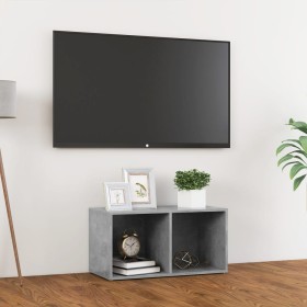 Concrete gray plywood TV cabinet 72x35x36.5 cm by , TV Furniture - Ref: Foro24-805529, Price: 37,99 €, Discount: %