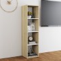 Mueble TV madera contrachapada blanco y roble 142,5x35x36,5 cm de , Muebles TV - Ref: Foro24-805548, Precio: 59,31 €, Descuen...