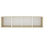 Mueble TV madera contrachapada blanco y roble 142,5x35x36,5 cm de , Muebles TV - Ref: Foro24-805548, Precio: 59,31 €, Descuen...