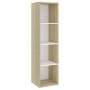 Mueble TV madera contrachapada blanco y roble 142,5x35x36,5 cm de , Muebles TV - Ref: Foro24-805548, Precio: 59,31 €, Descuen...