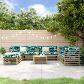 Garden furniture set 9 pieces impregnated pine wood by , Garden sets - Ref: Foro24-3186304, Price: 523,99 €, Discount: %