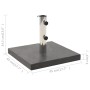 Square black granite parasol base 28.5 kg by vidaXL, Umbrella bases - Ref: Foro24-45065, Price: 88,71 €, Discount: %