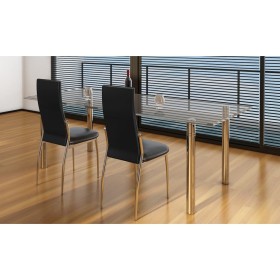 Sillas de comedor 2 unidades cuero sintético negro de , Sillas de comedor - Ref: Foro24-60569, Precio: 126,18 €, Descuento: %