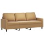 Dreiteilige Sofagarnitur aus braunem Samt mit Kissen von , Sofas - Ref: Foro24-3201483, Preis: 630,53 €, Rabatt: %