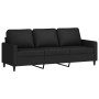 3-teilige Sofagarnitur aus schwarzem Samt mit Kissen von , Sofas - Ref: Foro24-3201481, Preis: 671,60 €, Rabatt: %