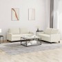 Zweiteilige Sofagarnitur aus cremefarbenem Samt mit Kissen von , Sofas - Ref: Foro24-3201504, Preis: 480,79 €, Rabatt: %