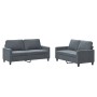 Zweiteilige Sofagarnitur aus dunkelgrauem Samt mit Kissen von , Sofas - Ref: Foro24-3201497, Preis: 430,94 €, Rabatt: %