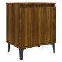 Bedside table with oak brown metal legs 40x30x50 cm by vidaXL, Nightstands - Ref: Foro24-813120, Price: 33,36 €, Discount: %