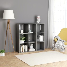 Regal aus glänzend grauem Holzwerkstoff, 98 x 29 x 97,5 cm von , Bücherregale und Regale - Ref: Foro24-801133, Preis: 92,99 €...