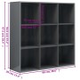 Regal aus glänzend grauem Holzwerkstoff, 98 x 29 x 97,5 cm von , Bücherregale und Regale - Ref: Foro24-801133, Preis: 92,96 €...