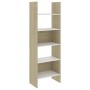 White and oak plywood shelf 60x35x180 cm by , Bookcases and shelves - Ref: Foro24-803412, Price: 96,99 €, Discount: %