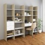 White and oak plywood shelf 60x35x180 cm by , Bookcases and shelves - Ref: Foro24-803412, Price: 96,99 €, Discount: %