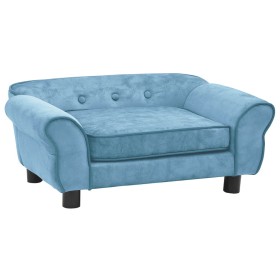 Turquoise plush dog sofa 72x45x30 cm by , Beds for dogs - Ref: Foro24-171043, Price: 89,16 €, Discount: %