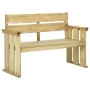 Impregnated pine wood garden bench 121 cm by , garden benches - Ref: Foro24-318407, Price: 103,09 €, Discount: %