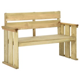 Impregnated pine wood garden bench 121 cm by , garden benches - Ref: Foro24-318407, Price: 100,99 €, Discount: %